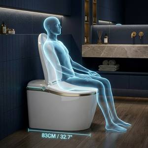 Toilette intelligente haut de gamme moderne avec télécommande, drainage automatique intelligent inclus, siège extra-large de 83 cm, modèle Se001 - Product Image 1