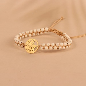 Pulsera de Turquesa Africana Natural con Amuleto Árbol de la Vida, Pulsera Trenzada de Doble Capa, Joyería Boho Curativa para Mujeres y Hombres - Product Image 5