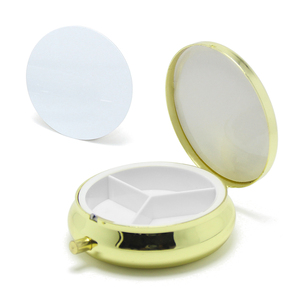 Tự làm thăng hoa vòng <span class=keywords><strong>Pill</strong></span> container trường hợp Organizer xách tay trang điểm gương lưu trữ y học viên nang thăng hoa kim loại <span class=keywords><strong>Pill</strong></span> hộp - Product Image 5