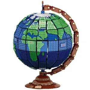 مكعبات بناء بلاستيكية Mork 031001 Globe 2494 قطعة للأطفال مجموعة ألعاب تعليمية للأطفال سلسلة إبداعية من مكعبات الأرض