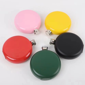 Sáng tạo nhà máy trực tiếp tùy chỉnh màu sắc vòng <span class=keywords><strong>Hip</strong></span> <span class=keywords><strong>Flask</strong></span> thép không gỉ phẳng - Product Image 1