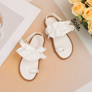 Nouvelles sandales d'été pour enfants, design tendance, semelle souple, volants, style princesse, pour filles - Product Image 2