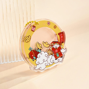 Vente en gros de porte-clés en plastique acrylique, pendentif léger à secouer, motif dessin animé, avec impression UV - Product Image 4