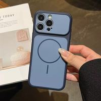 Casing Ponsel Magnetik Warna Asli Matte Frosted untuk iPhone 18 Pro Max 17 16 15, Pelindung Lensa Anti Benturan, Penutup Belakang