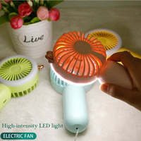 Nouveau mini ventilateur de poche avec lumière nocturne, USB, électrique, rechargeable, petit ventilateur de bureau portable avec batterie au lithium