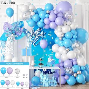 Flocon de <span class=keywords><strong>neige</strong></span> fête hiver congelé ballons bleu blanc Latex ballons décoration flocon de <span class=keywords><strong>neige</strong></span> ballon guirlande <span class=keywords><strong>Kit</strong></span> - Product Image 3