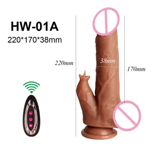 Europäische Bestseller New Electric Big Dildo Vibrierende Heizung Teleskop Weiblicher Penis Weiblicher Sex Großer Dildo Großhandel