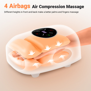 3 chế độ không dây tay Massager với nhiệt nén 4 túi khí nén nóng không dây ngón tay & Palm Massager - Product Image 4