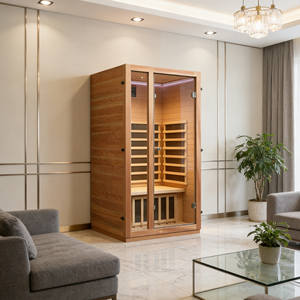 Custom LOGO OEM Modern Bedroom Single Person Low EMF Infrared Sauna Electric Hemlock Solid Eco-Friendly Apartment Factory Direct - Product Image 6