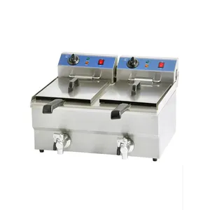 Restaurant Catering Equipment Commercial Stainless Steel Small Electrical Deep Fryer With Basket