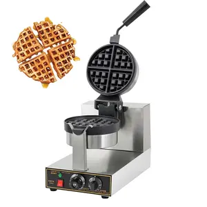 Commercial Waffle Baking Machine Snack Equipment Electric Rotary Bubble Waffle Machine Stainless Steel SY Free Spare Parts 1200
