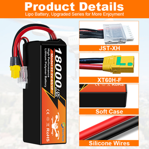 6S/12S/14S 18000mAh 10C カスタムケーブル長 低IR ハイパワー ロジスティクス産業車両 UAV ドローンバッテリー - Product Image 3