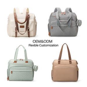 <span class=keywords><strong>Bolsa</strong></span> de Pañales Multifuncional de Gran Capacidad Personalizada Fuliya, Mochila de <span class=keywords><strong>Maternidad</strong></span> Impermeable con Bolsillo Aislado - Product Image 4