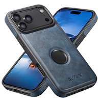 Coque de téléphone SUTENI pour iPhone 18 Pro Max, chargement sans fil, aimant, texture lisse, cuir synthétique de luxe, compatible avec les modèles 17, 16 Plus, 15, 14, 13, 12