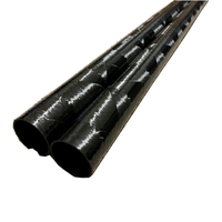 Tube en fibre de carbone 3K sergé haute résistance et haut module, noir, rouge, argent au choix, longueur standard 500 mm, entièrement personnalisable