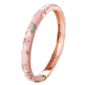 Pulsera de Moda con Diseño de Flores en Oro <span class=keywords><strong>Rosa</strong></span> <span class=keywords><strong>Pastel</strong></span> Clásico, Joyería Personalizable para Niñas, Venta al por Mayor QH - Product Image 3