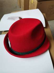 100% truyền thống Úc Len cảm thấy Đức Bavaria Đức mũ đỏ và mũ núi cao màu xanh đậm - Product Image 2