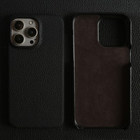 Étui de luxe personnalisable pour 16 Pro Max, série Elite, en cuir pleine fleur véritable, magnétique, anti-traces de doigts
