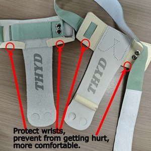 Poignées de gymnastique réglables personnalisables avec logo, 2 ou 3 trous, avec protection de la paume pour l'entraînement aux barres de gymnastique – Meilleures ventes - Product Image 6