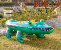 Planche de surf gonflable en PVC en forme de crocodile, équipement de natation en plein air, planche de rafting et de ski nautique pour enfants