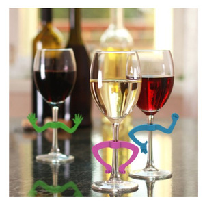 Reusable Silicone Glass Marker 6pcs Set Hand Silicone Drink Wine Beer Glass Markers Charms Tags - Product Image 4