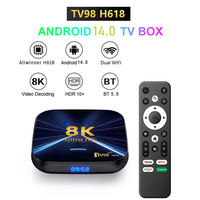 Prix d'usine BTV 13 Original Android 13 H96 MAX M1 Quad Core RK3528 8K HD 8K Décodeur TV