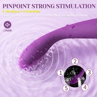 Fingerförmiger 10-Gang 8-Sekunden-Klimax Wasserdichter Vibrierender Dildo Großer Dicker Vibrator Dildo für Frauen