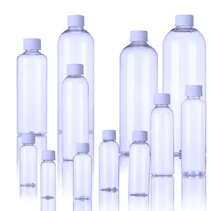 PET transparent plastic bottles with child resistant cap 30 50 60 80 100 120 150 200 250 500 650 750 1000 ml