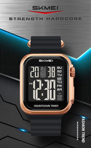 Montre numérique pour homme Skmei 2269 Presidential Shenzhen, bracelet en silicone agréable, étanche, chronographe, design de montre de plein air - Product Image 6
