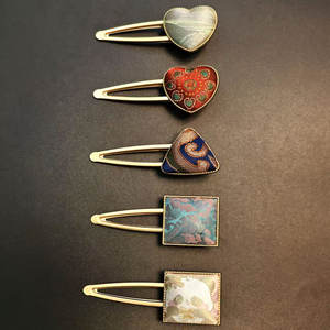 Nuovo arrivo tradizionale estetica orientale seta tessitura canzone broccato serie elegante fermagli per capelli per decorazioni - Product Image 5