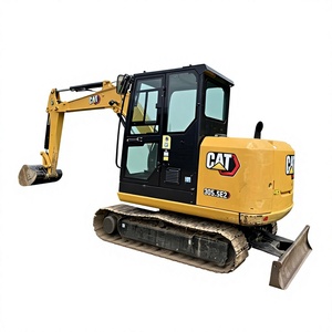 Mini-excavatrice d'occasion pour usage domestique Caterpillar 305.5E, excavatrice hydraulique compacte de 5 tonnes avec accessoire tarière - Product Image 1