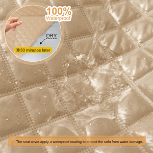 Housse de canapé antidérapante et anti-animaux de compagnie, couleur jaune clair, prix de gros, pour canapé 1 place, nouvelle protection de canapé, couleur unie, durable - Product Image 5