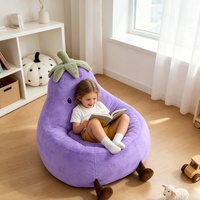 Fauteuil paresseux Tatami pour chambre à coucher, siège en forme d'aubergine pour baie vitrée, fauteuil pouf individuel pour salon, balcon ou chambre d'enfant