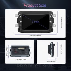 Podofo <span class=keywords><strong>2</strong></span> <span class=keywords><strong>Din</strong></span> Android <span class=keywords><strong>autoradio</strong></span> 7 pouces voiture stéréo sans fil CarPlay & Android Auto GPS WIFI Hifi Audio RDS pour <span class=keywords><strong>Dacia</strong></span> Renault LADA - Product Image 5