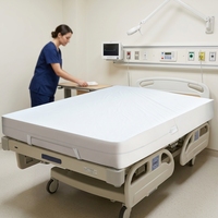 Protecteur de matelas imperméable respirant de luxe, anti-acariens, en tissu imperméable, taille personnalisée et couleur blanche, avec fermeture éclair