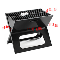 Station de gril pliante Campfire Grill à charbon de bois résistant à la chaleur avec attrape-cendres pour barbecue de Backpacker