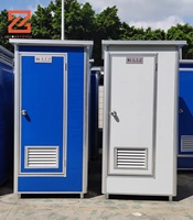 Toilettes mobiles préfabriquées d'extérieur au design moderne Salle de bains publique portable pratique avec panneau sandwich en acier