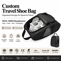 Sac de voyage structuré personnalisé pour chaussures, grand organisateur de baskets en maille respirante, sac à chaussures portable en maille avec fermeture éclair et poignée