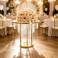 Rideau de perles en acier inoxydable pour table de gâteau, décoration de table de mariage, table de rangement, décorations de fête d'anniversaire