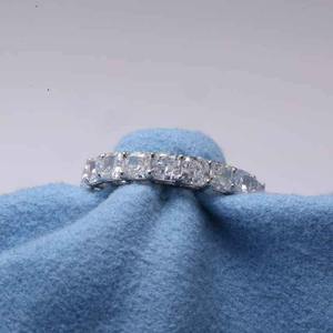 Luxury Radiant Cut Moissanite <b>Ring</b> <b>925</b> <b>Silver</b> Elegant Engagement <b>Ring</b> for Women Sparkling Fine Jewelry Gift - Product Image 2