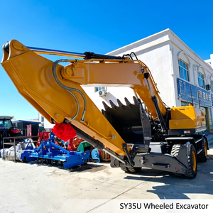 Machine de terrassement robuste et puissante, 21 tonnes, godet de 0,86 m³, XE210WGA, alternative à la machine sur chenilles, 135 kW - Product Image 1