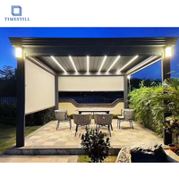 Pergola bioclimatique motorisée en aluminium de taille standard 3x3m, vente directe d'usine, pergola à lames orientables, jardin extérieur, patio, gazebo