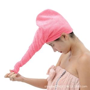 Bonnet de séchage des cheveux pour femmes, épaissi, absorbant, bonnet de bain en polaire corail, foulard pour adultes, séchage rapide - Product Image 5