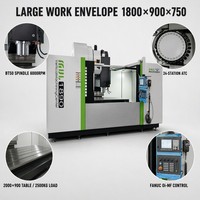 Centro de Mecanizado Vertical CNC con Husillo BT50 de 6000 RPM, Modelo MVL1890S de DRC Machinery, con Guías Lineales en Eje Z para Corte Pesado