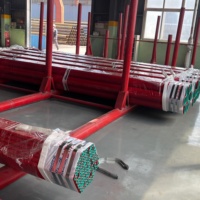 Tuyau en acier au carbone ERW avec revêtement rouge pour la protection incendie, de 1 à 8 pouces SCH40, pour système d'incendie à gicleurs