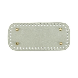 Base de sac tissé fait main DIY <span class=keywords><strong>Hyuna</strong></span>, base en cuir au crochet, accessoires de sac imperméables, plaque de base rectangulaire en PU 20*9cm - Product Image 6