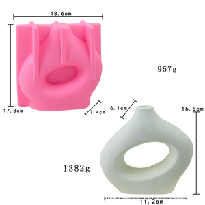 Neuankömmling Große kreative unregelmäßige gedrehte Vase Form Gips Zement form Diy Blumentopf Ornamente Form Ins Stil - Product Image 2
