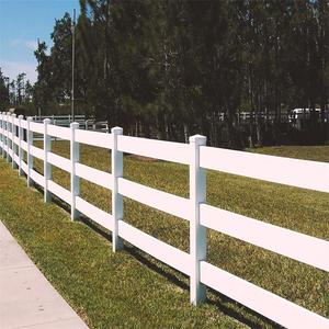 Ganado Vinilo 3 Rieles PVC Vaca Granja Cercado, Vinilo 3 Riel Caballo Paddock Granja Cerca Poste, PVC Ranch Rail Caballo Vallas - Product Image 5