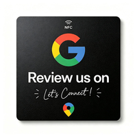 Support de table NFC en PVC pour avis Google, affichage du code QR pour menu de restaurant, Instagram, Facebook, WhatsApp, LinkedIn