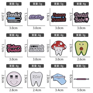 Broche insigne de <span class=keywords><strong>docteur</strong></span> manquante pour soins des dents, sac mignon de dentiste, accessoires vestimentaires pour enfant, sac d'étudiant, nouveauté créative - Product Image 4